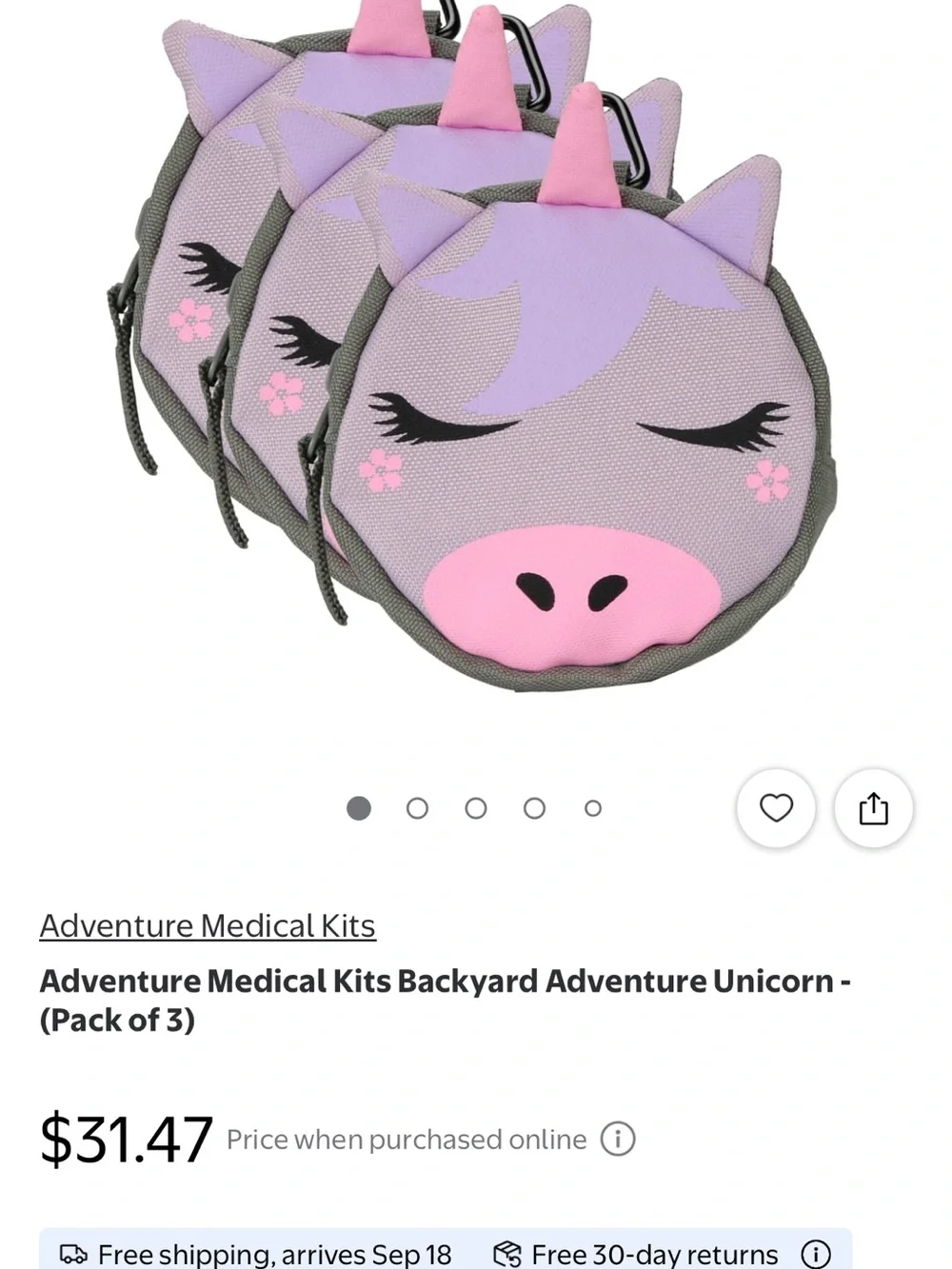 Kids Unicorn Pouch medical kits Pack of 3)